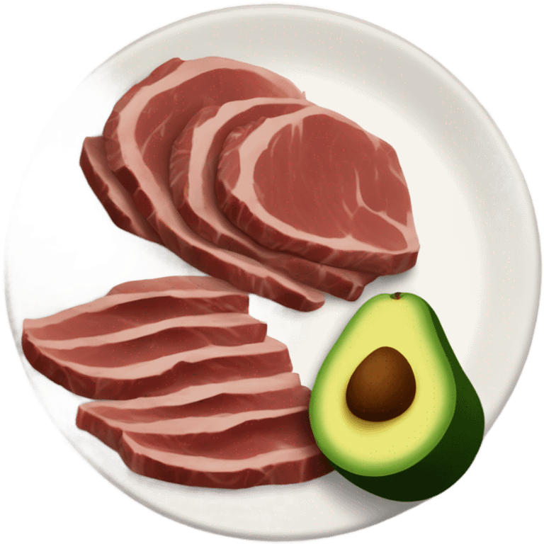 meat and avocado emoji