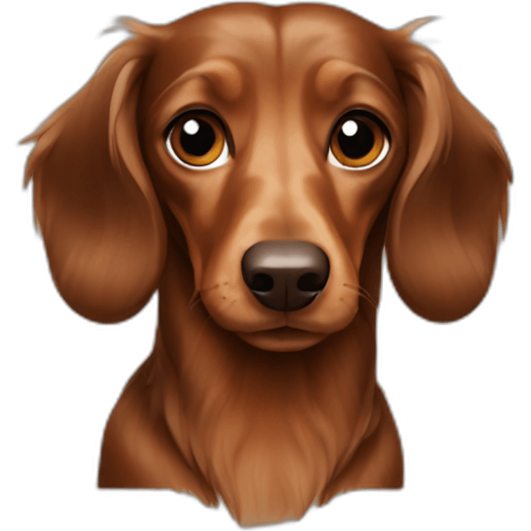 brown longhaired dachshund emoji