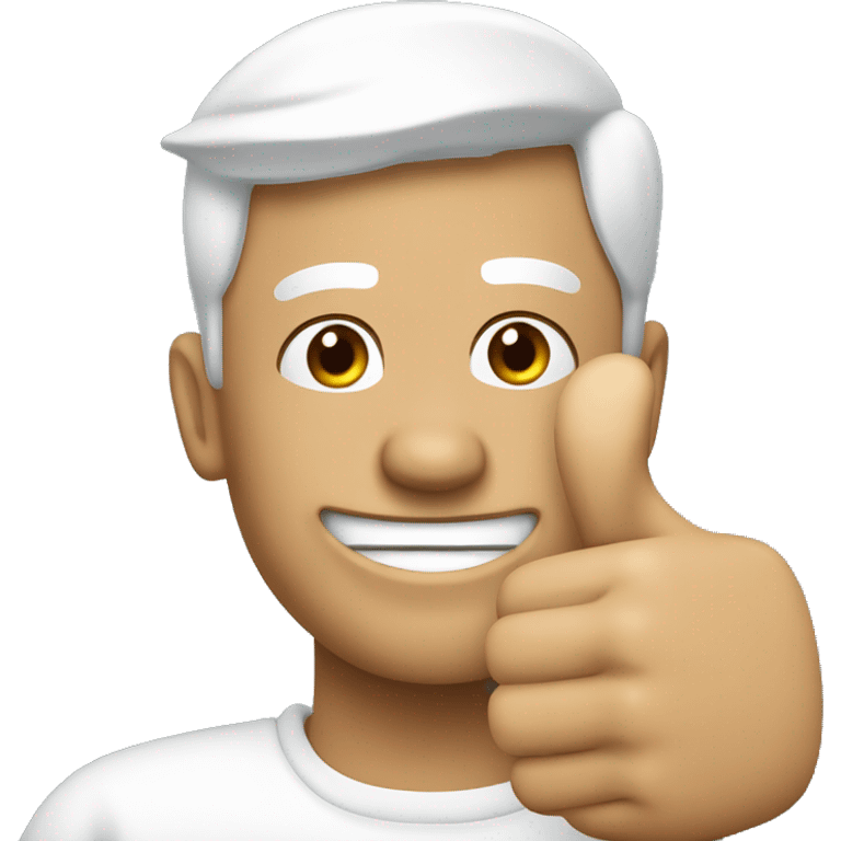 Cancelled thumbs up white emoji