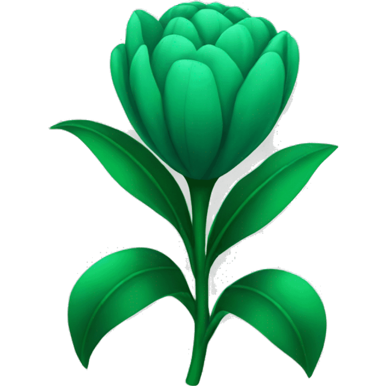 Emerald green flower emoji emoji