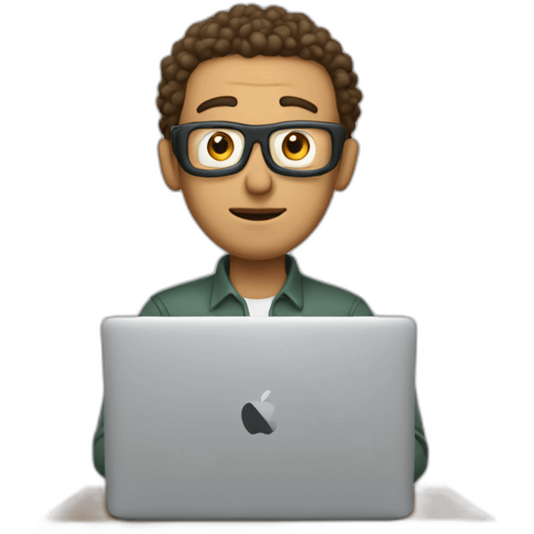 Morty Sanchez working with Macbook emoji