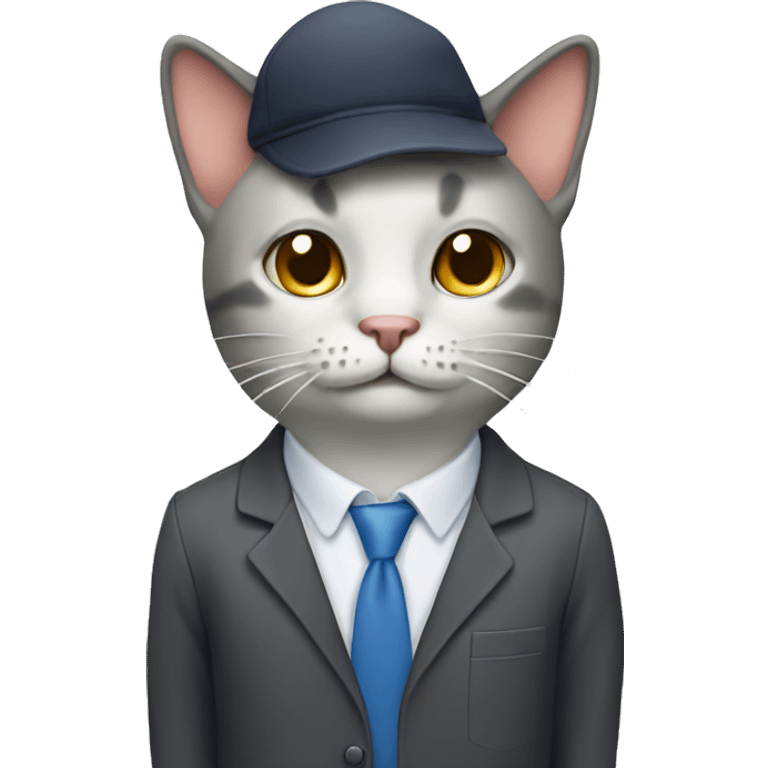 Cat with a job emoji