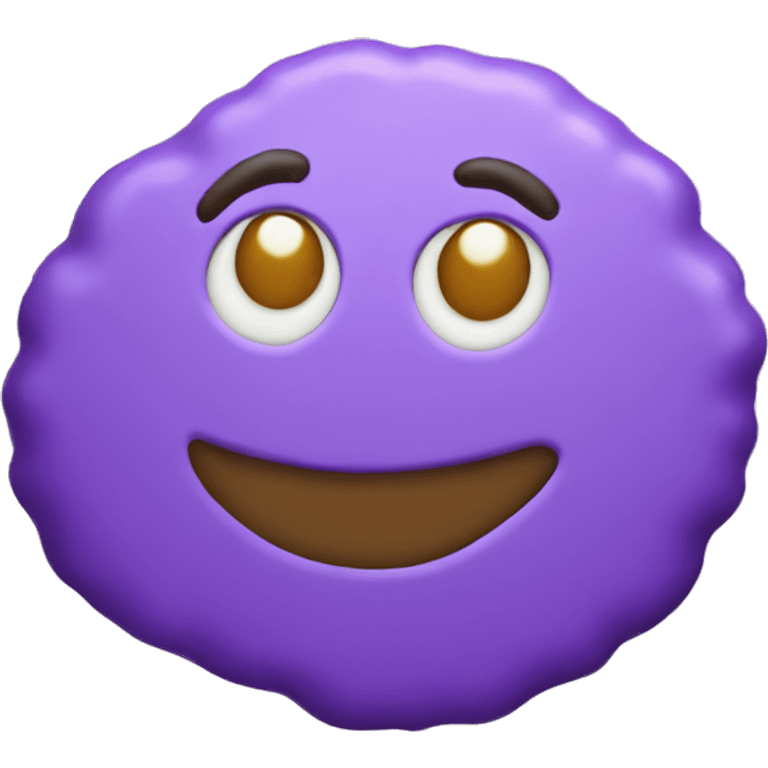 Purple Christmas cookie emoji