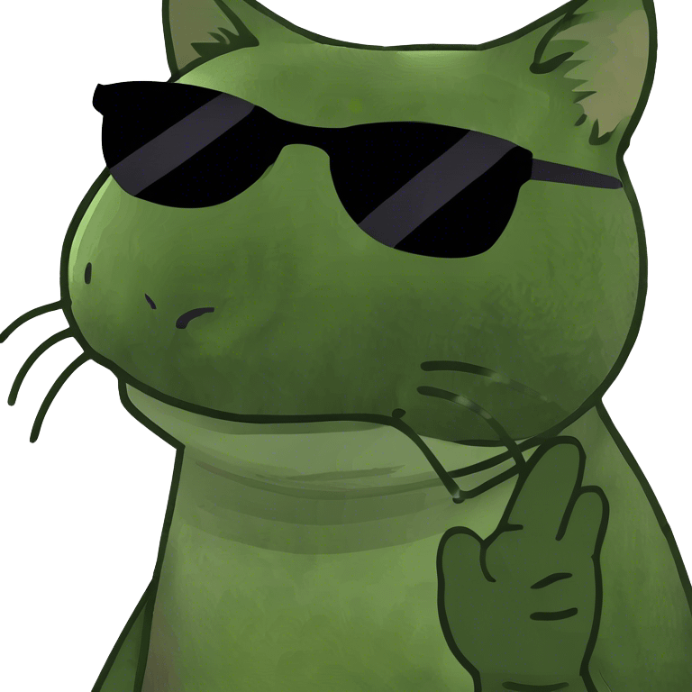 Cat with sunglasses emoji