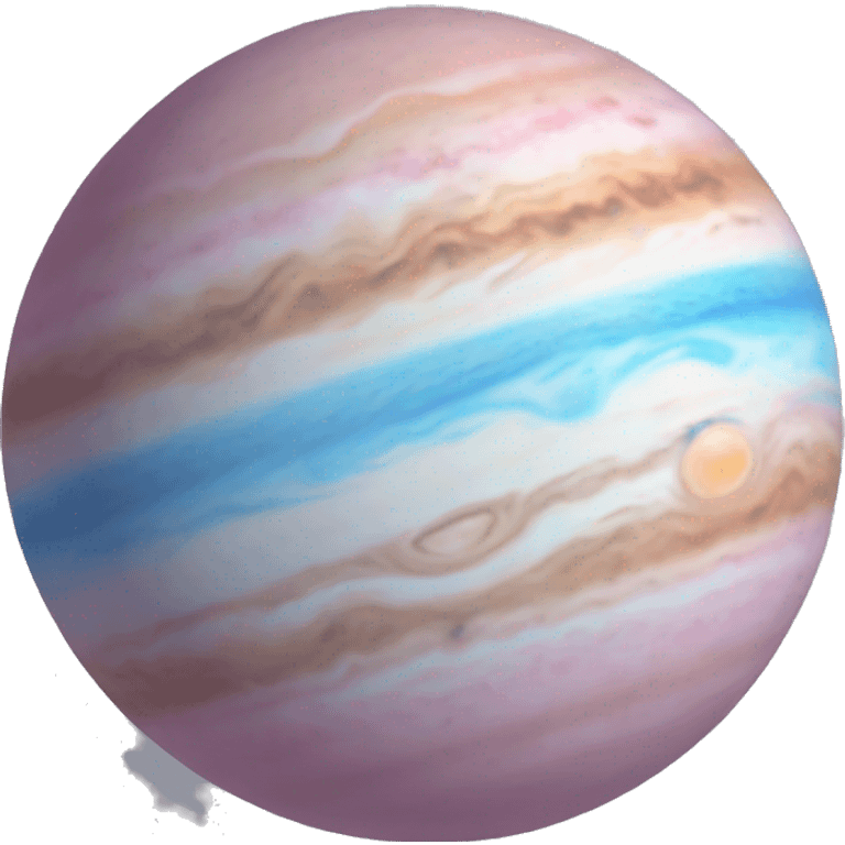 Jupiter but its colors are pink and blue  emoji