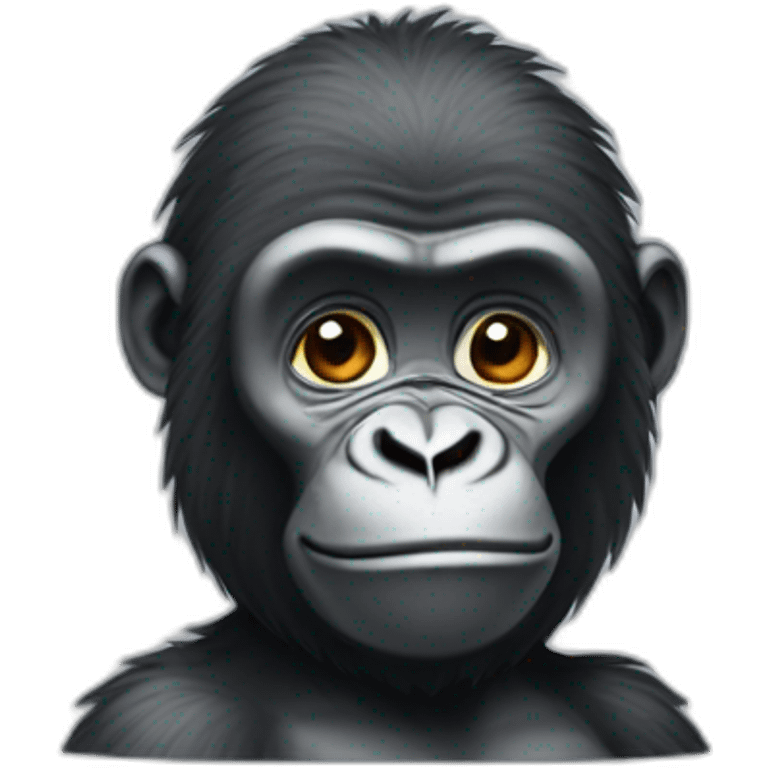 gorilla with hand at its forehead emoji