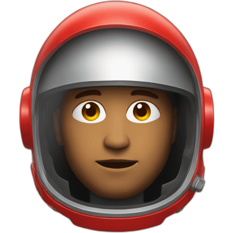 MAN IN A SPACE HELMET RED LIGHT emoji