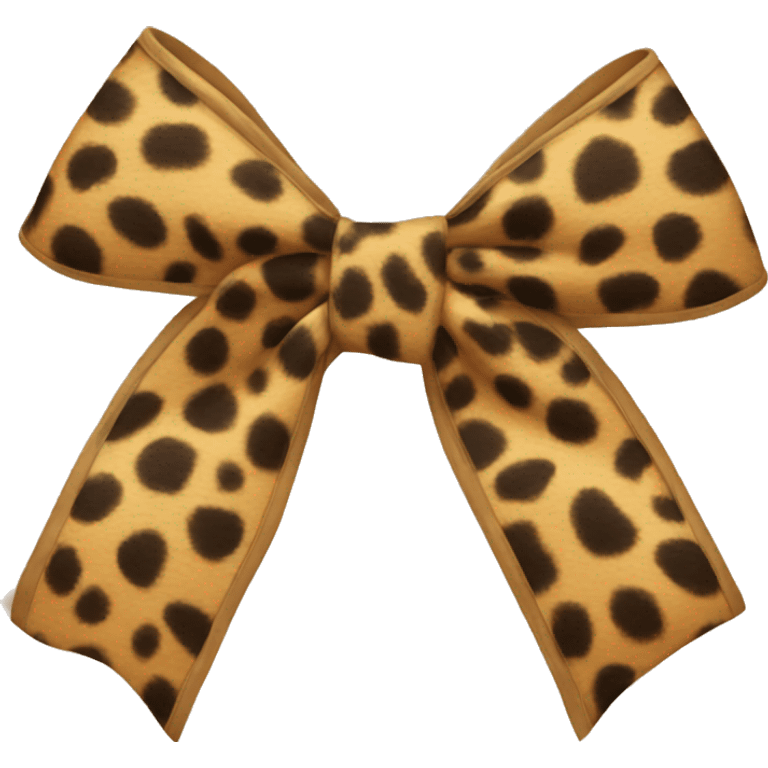 Cheetah print bow emoji