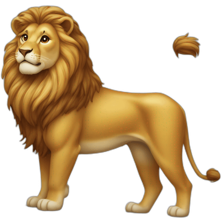 lion sur dauphin emoji