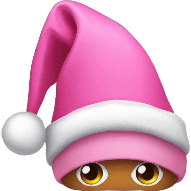 Just pink Christmas hat emoji