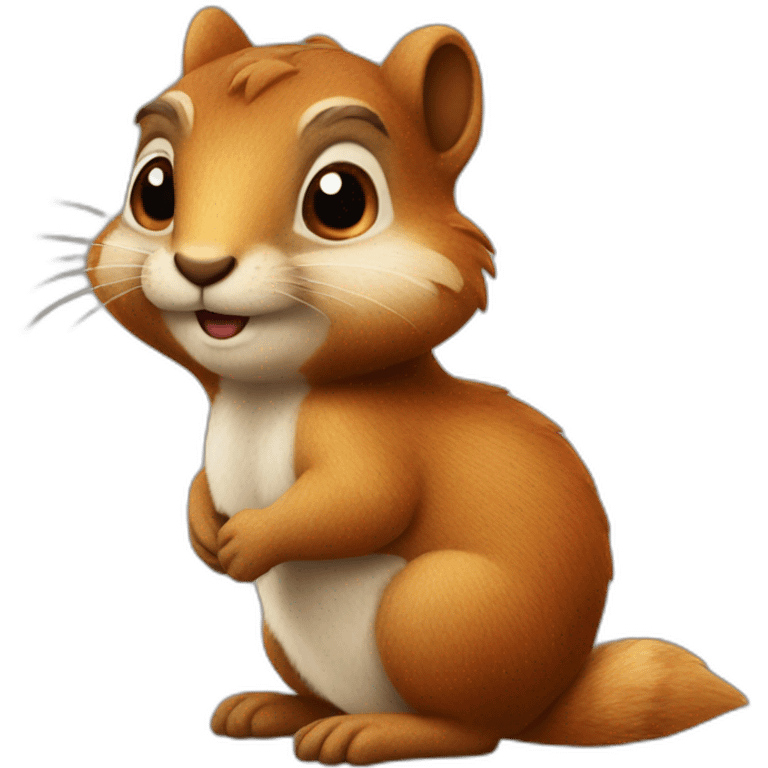 Squirel  in moustaches  emoji