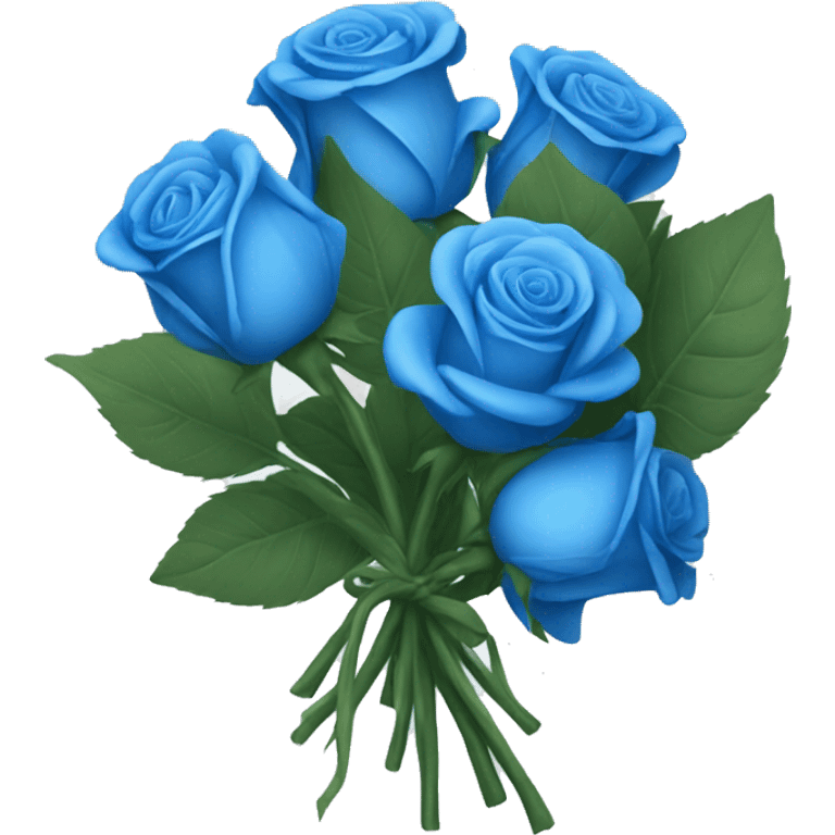 bouquet of blue roses  emoji