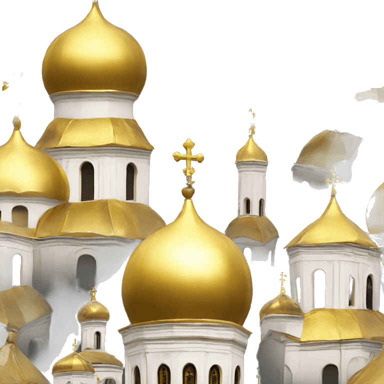 Orthodox church with golden domes emoji