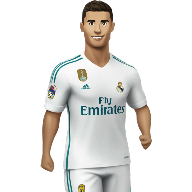 Cristiano ronaldo at Real Madrid with the jersey emoji