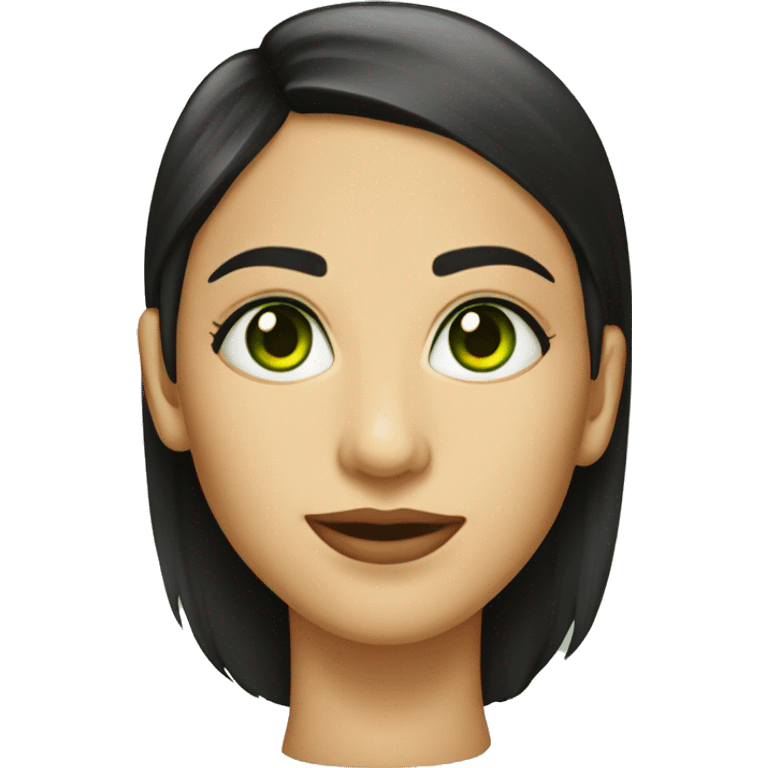 Morena de ojos verdes emoji