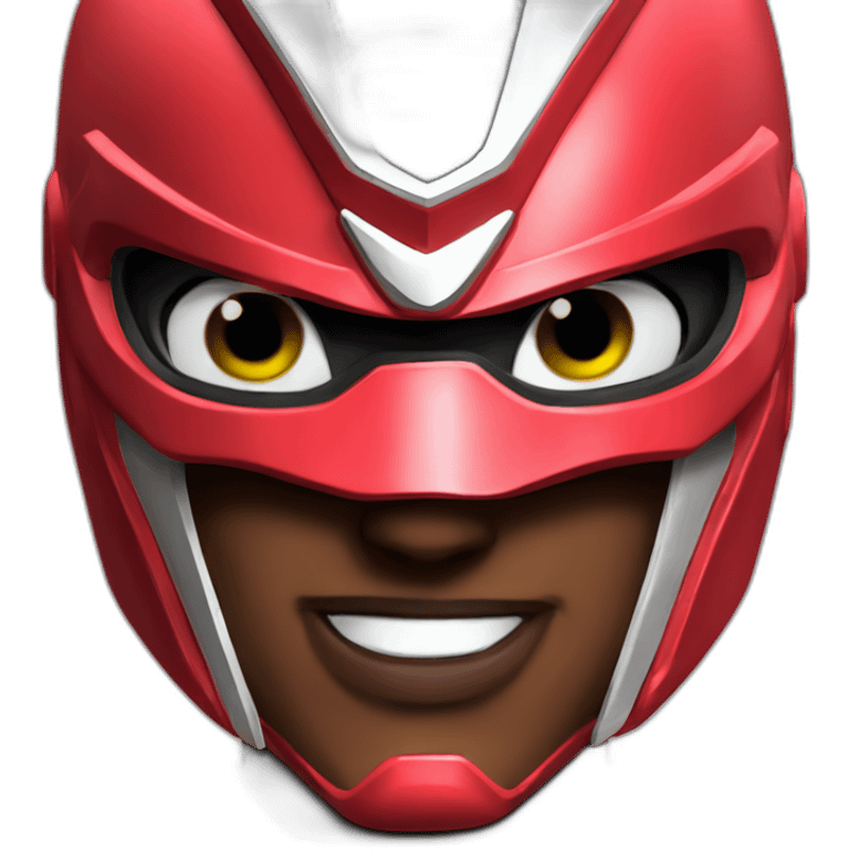 Red Mighty Morphin Power Ranger emoji