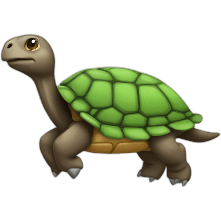 Tortue sur un cheval emoji