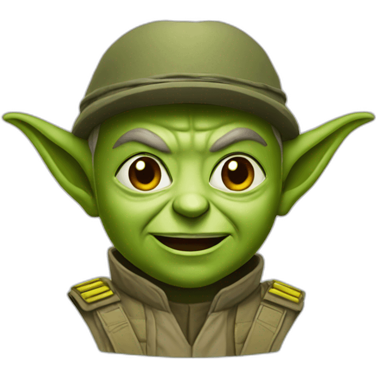 Yoda Ukrainian army general smile  emoji