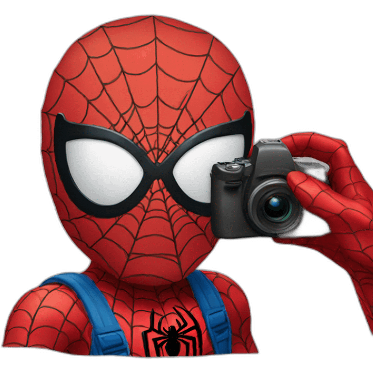 spiderman taking a picture emoji