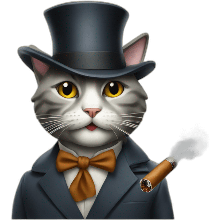 Cat smoke a cigar emoji