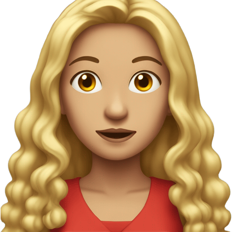 focus woman in rea emoji