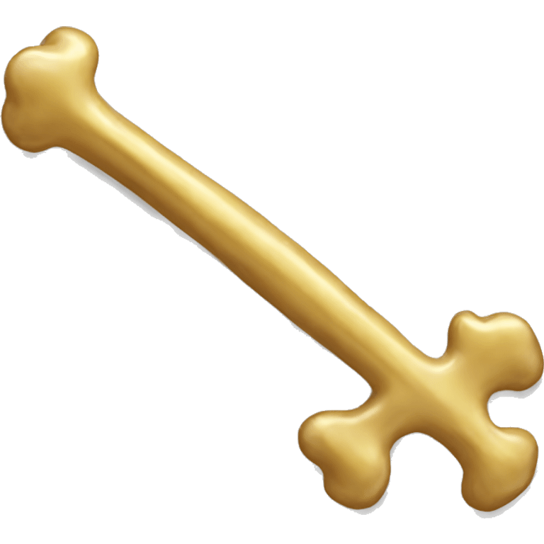 a golden bone  emoji