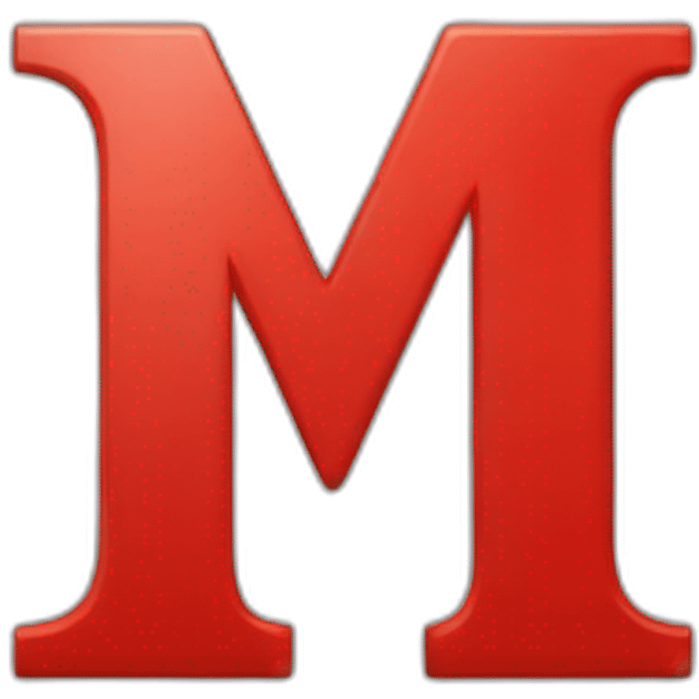 M logo letter red color emoji