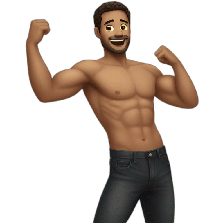 man-white-shirtless-dancing emoji