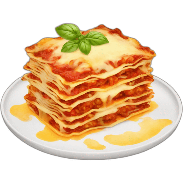 Plate of lasagna with some steam over it emoji