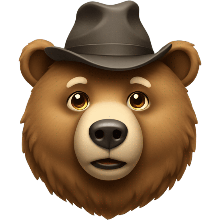 Bear with a hat emoji