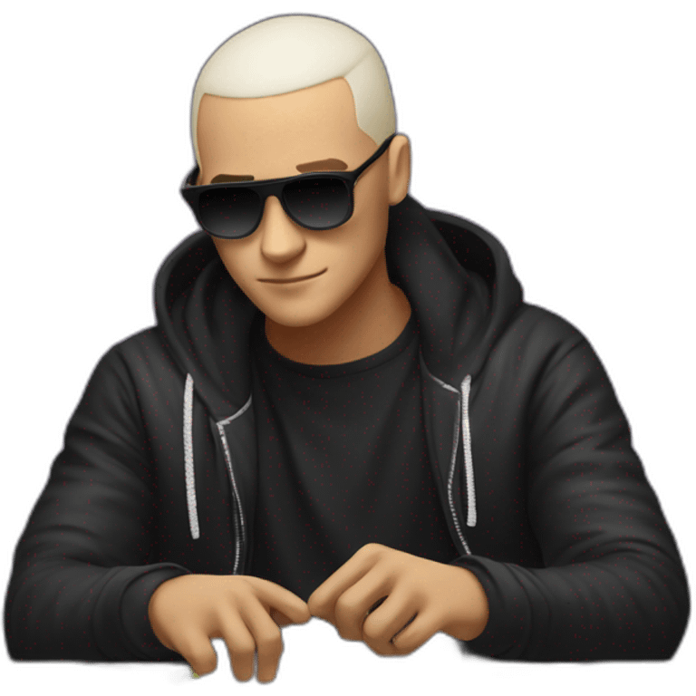 DJ Snake doing a peace emoji