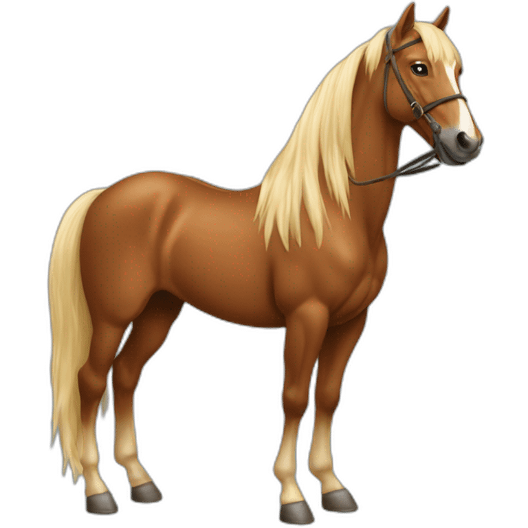 un chaval qui fais du cheval emoji