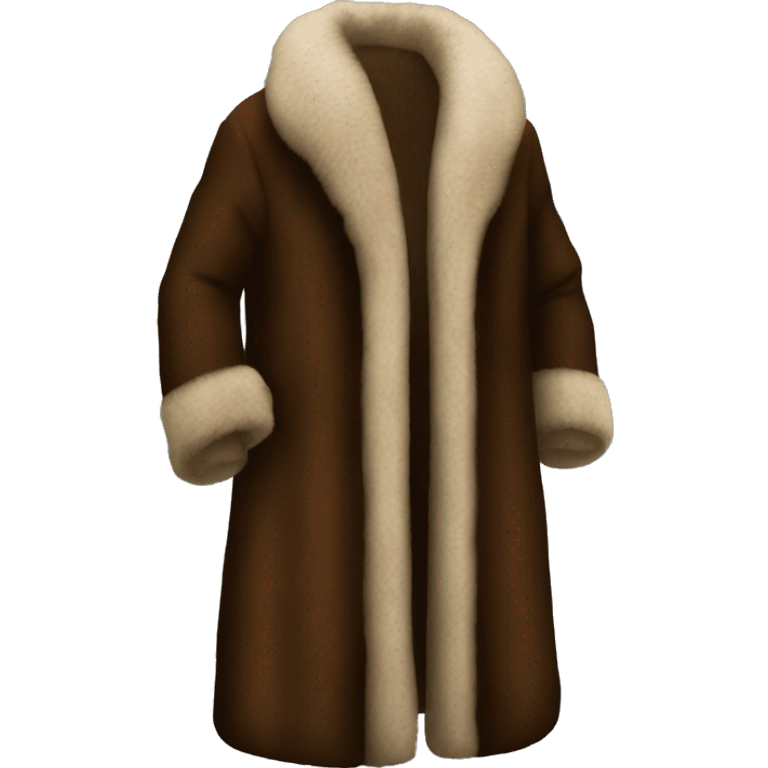 Luxurious brown full length fur coat emoji