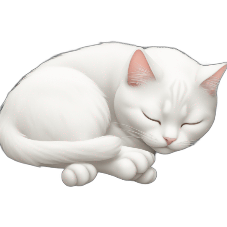 white cat sleeping on keyboard emoji