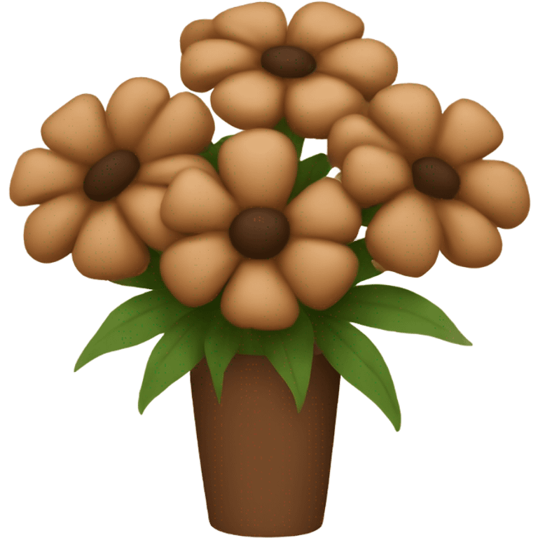 bouquet of brown flowers emoji