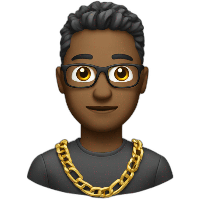 graphcis engineer swagged up with gold chain emoji