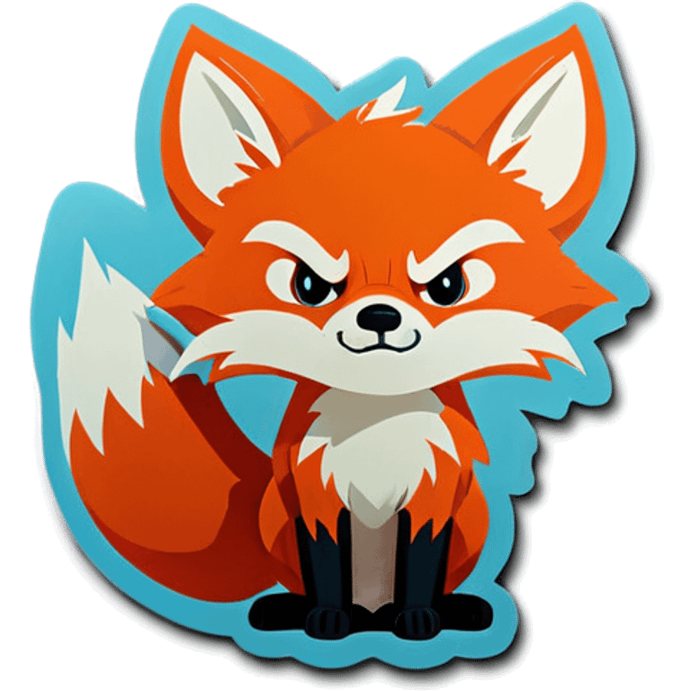 Tiny fox angry emoji