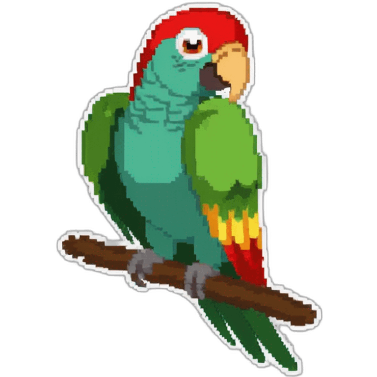 parrot love eyes emoji