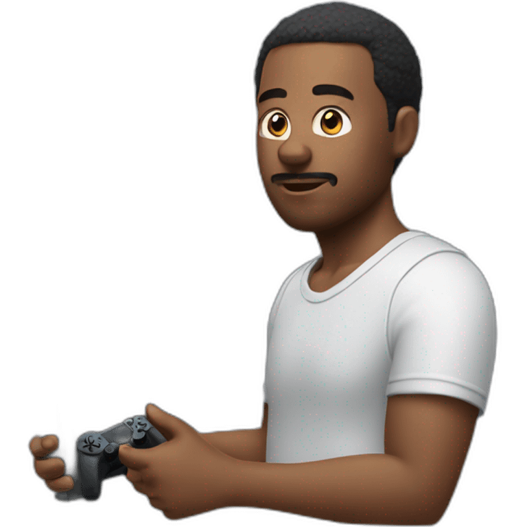 Man playing ps5 emoji