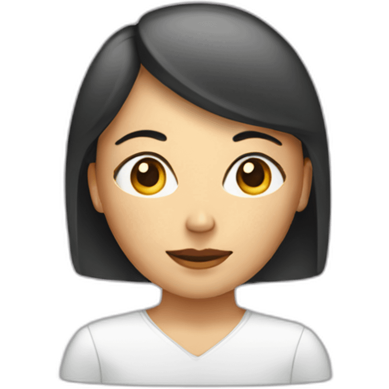 woman head on a computer emoji