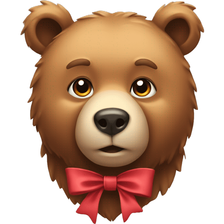 bear with a bow around its neck emoji