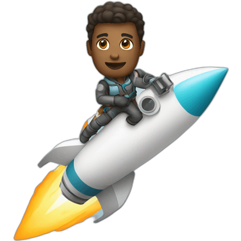 Freelancer on rocket emoji