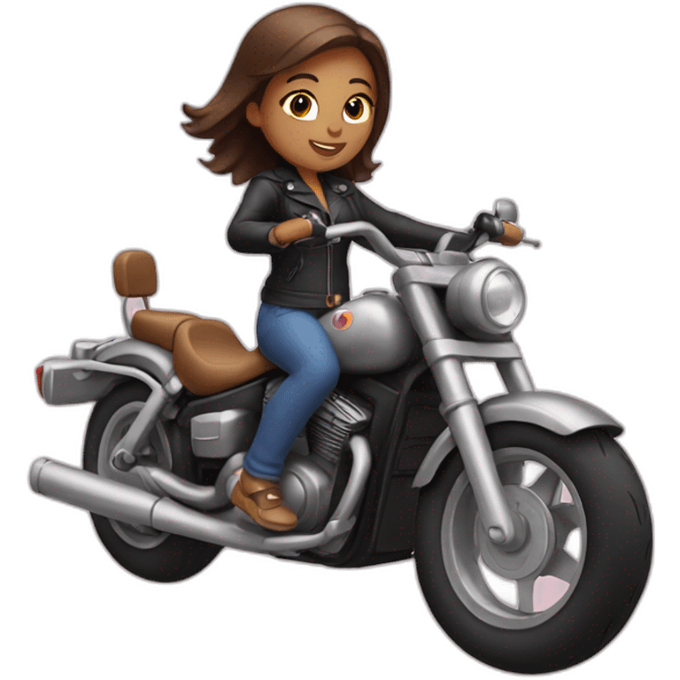 Girl on a motorcycle  emoji