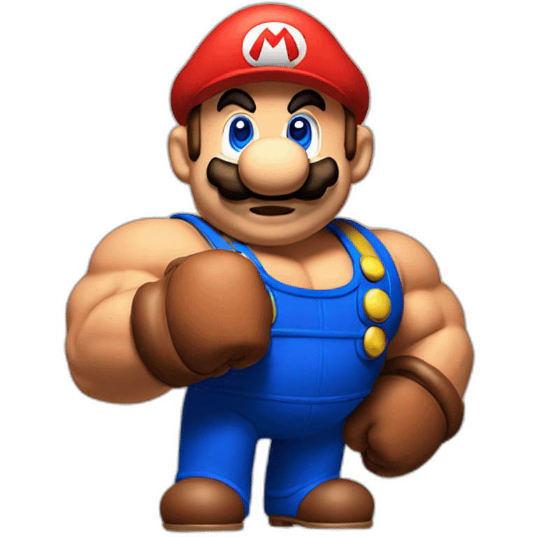 super mario with big muscles emoji