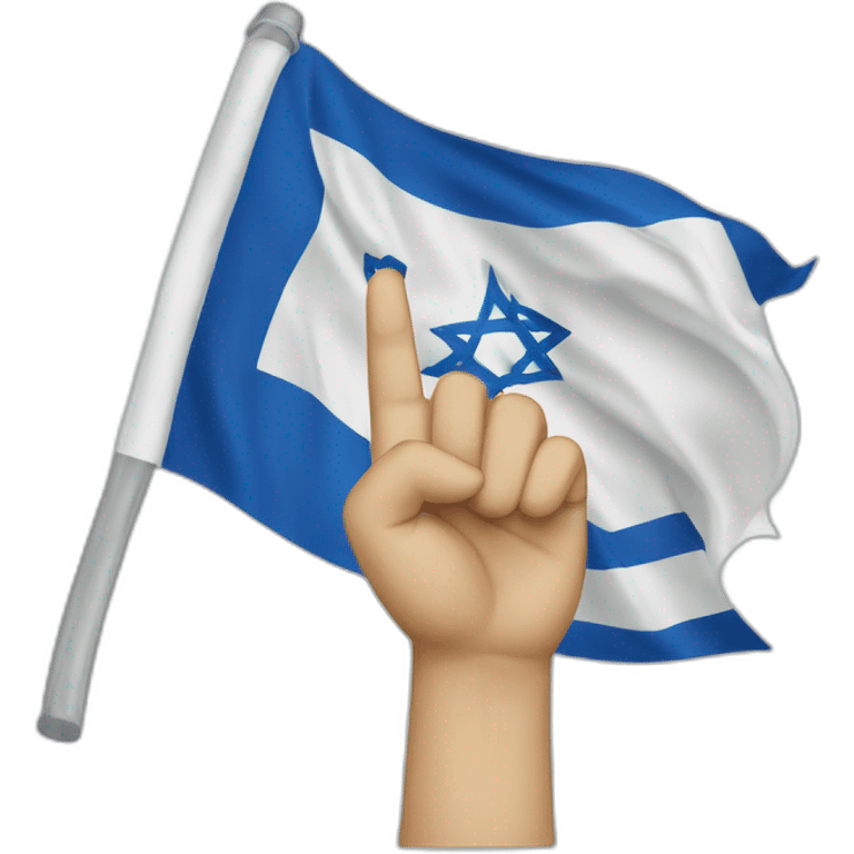 Israel flag and victory sign emoji