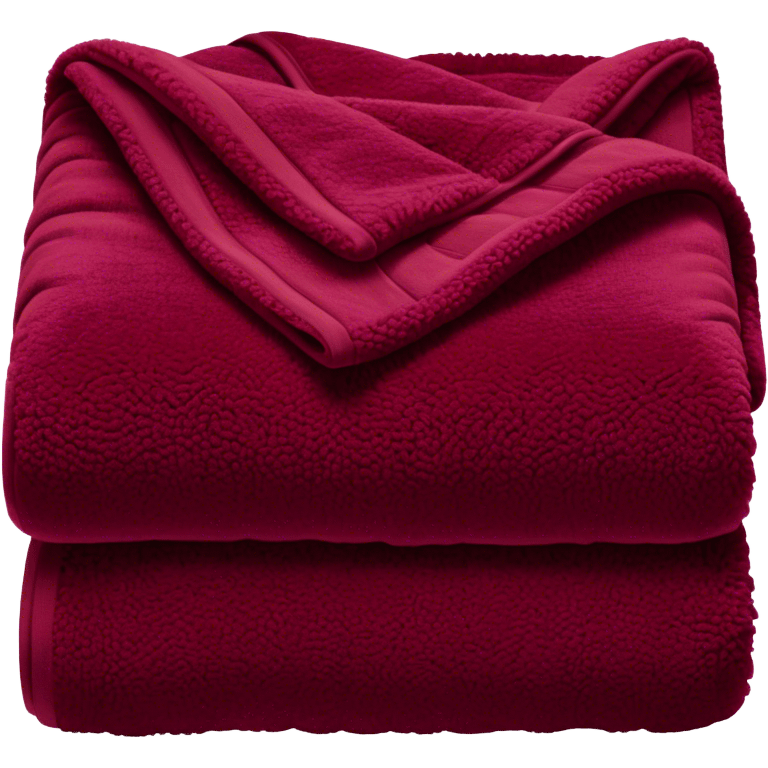 Cozy maroon chenille blanket folded  emoji