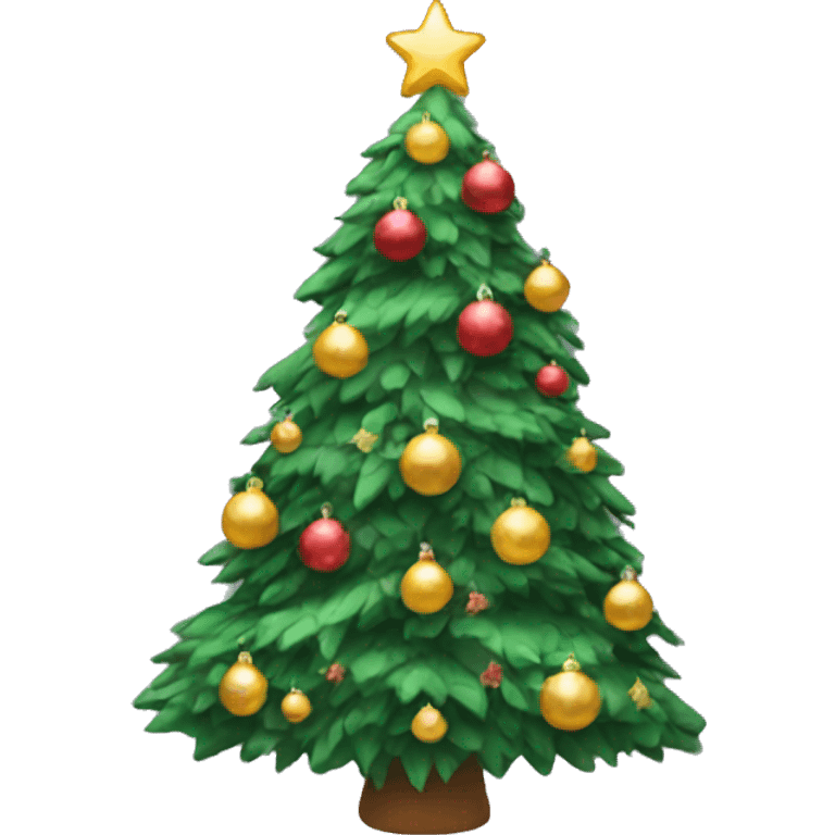 An aesthetic Christmas tree emoji