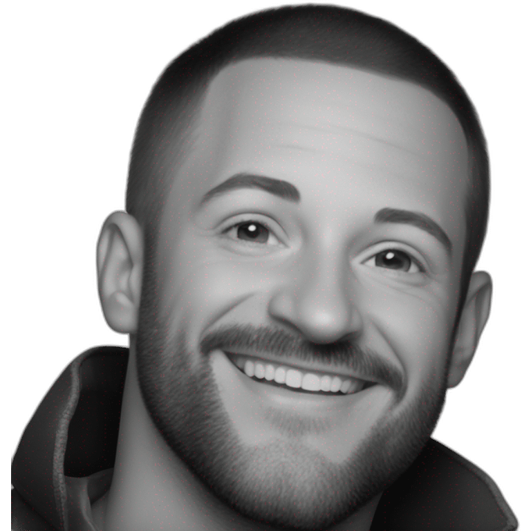 Bald Smile Portrait Mustache Emoji AI Emoji Generator