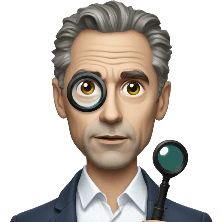 Jordan peterson holding magnifier emoji