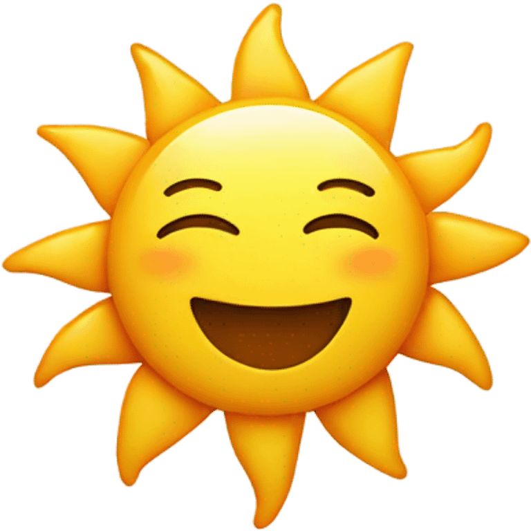 Sun with a happy face emoji